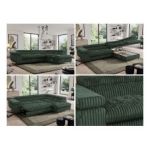 Narożnik PEDRO L - strona prawa - ciemnozielony, sztruks