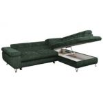 Narożnik PEDRO L - strona prawa - ciemnozielony, sztruks