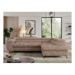 Narożnik PEDRO L - strona prawa - brązowy, sztruks