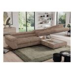 Narożnik PEDRO L - strona prawa - brązowy, sztruks