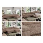 Narożnik PEDRO L - strona prawa - brązowy, sztruks