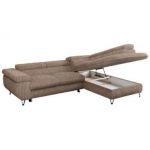 Narożnik PEDRO L - strona prawa - brązowy, sztruks