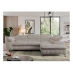 Narożnik PEDRO L - strona prawa - jasnobrązowy, sztruks