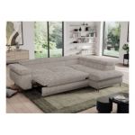 Narożnik PEDRO L - strona prawa - jasnobrązowy, sztruks