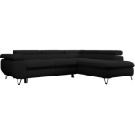 Narożnik PEDRO L - strona prawa - czarny, boucle