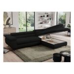 Narożnik PEDRO L - strona prawa - czarny, boucle