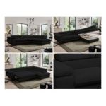 Narożnik PEDRO L - strona prawa - czarny, boucle