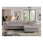 Narożnik PEDRO L - strona prawa - jasnoszary, boucle