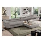 Narożnik PEDRO L - strona prawa - jasnoszary, boucle