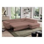 Narożnik PEDRO L - strona prawa - różowy, boucle