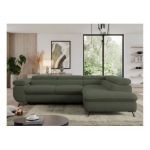 Narożnik PEDRO L - strona prawa - ciemnozielony, boucle