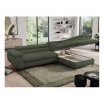 Narożnik PEDRO L - strona prawa - ciemnozielony, boucle