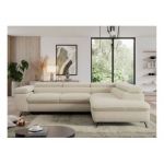 Narożnik PEDRO L - strona prawa - beżowy, boucle