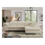 Narożnik PEDRO L - strona prawa - beżowy, boucle