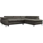 Narożnik PEDRO L - strona prawa - ciemnoszary, welwet