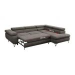 Narożnik PEDRO L - strona prawa - ciemnoszary, welwet