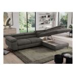 Narożnik PEDRO L - strona prawa - ciemnoszary, welwet