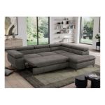 Narożnik PEDRO L - strona prawa - ciemnoszary, welwet