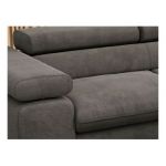 Narożnik PEDRO L - strona prawa - ciemnoszary, welwet