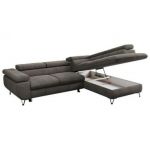 Narożnik PEDRO L - strona prawa - ciemnoszary, welwet