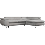 Narożnik PEDRO L - strona prawa - jasnoszary, welwet