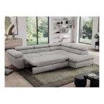 Narożnik PEDRO L - strona prawa - jasnoszary, welwet