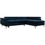 Narożnik PEDRO L - strona prawa - ciemnoniebieski, welwet