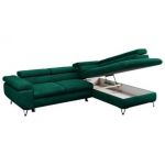 Narożnik PEDRO L - strona prawa - ciemnozielony, welwet