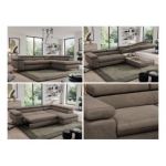 Narożnik PEDRO L - strona prawa - brązowy, welwet