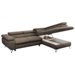 Narożnik PEDRO L - strona prawa - brązowy, welwet