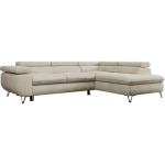 Narożnik PEDRO L - strona prawa - beżowy, welwet