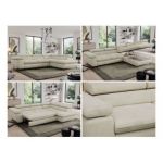 Narożnik PEDRO L - strona prawa - beżowy, welwet