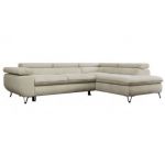 Narożnik PEDRO L - strona prawa - beżowy, welwet