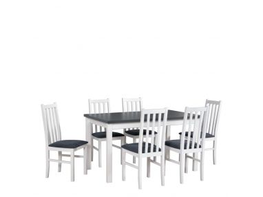 Zestaw mebli do jadalni, solidne i eleganckie do każdego wnętrza - stół LABO 2 + krzesła ANAT 10