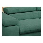 Narożnik PEDRO L - strona prawa - ciemnozielony, struktura