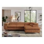 Narożnik PEDRO L - strona prawa - pomarańczowy, struktura