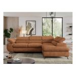 Narożnik PEDRO L - strona prawa - pomarańczowy, struktura