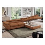 Narożnik PEDRO L - strona prawa - pomarańczowy, struktura