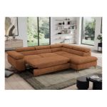 Narożnik PEDRO L - strona prawa - pomarańczowy, struktura