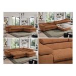 Narożnik PEDRO L - strona prawa - pomarańczowy, struktura