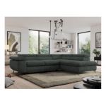 Narożnik PEDRO L - strona prawa - ciemnoszary, struktura