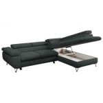 Narożnik PEDRO L - strona prawa - ciemnoszary, struktura