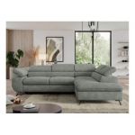 Narożnik PEDRO L - strona prawa - szary, struktura