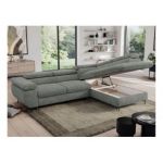 Narożnik PEDRO L - strona prawa - szary, struktura