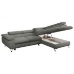 Narożnik PEDRO L - strona prawa - szary, struktura