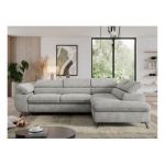 Narożnik PEDRO L - strona prawa - jasnoszary, struktura