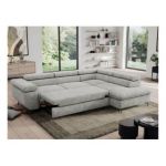 Narożnik PEDRO L - strona prawa - jasnoszary, struktura