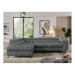 Narożnik PEDRO L - strona lewa - szary, sztruks