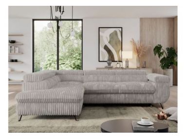 Narożnik PEDRO L - strona lewa - jasnoszary, sztruks