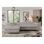 Narożnik PEDRO L - strona lewa - jasnoszary, sztruks